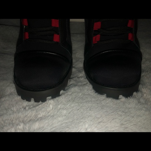 Schultz red and black military style boot - Picture 4 of 6